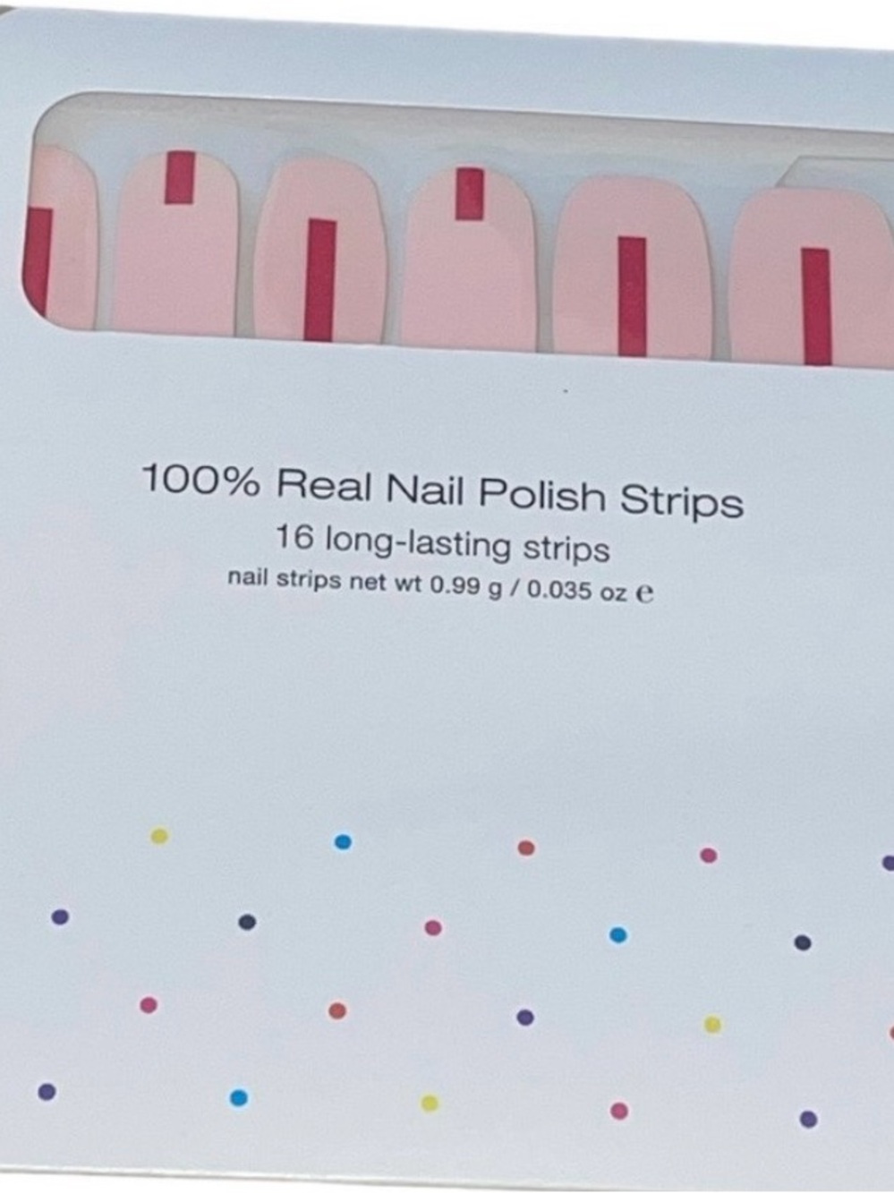 Color Street Pink Nail Strips with Dark Pink Stripe